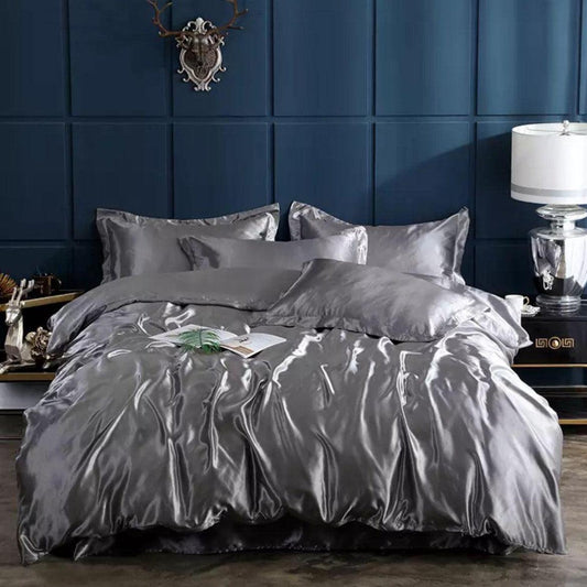 Juego de Sábanas de Satén + 2 Fundas de Almohada